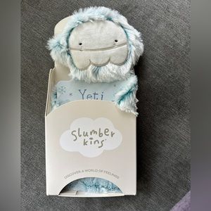 Slumberkins Yeti Snuggler in Ice Blue with Affirmation Card